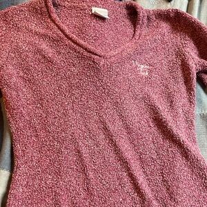 Columbia Women's V-Neck Sweater - Burgundy